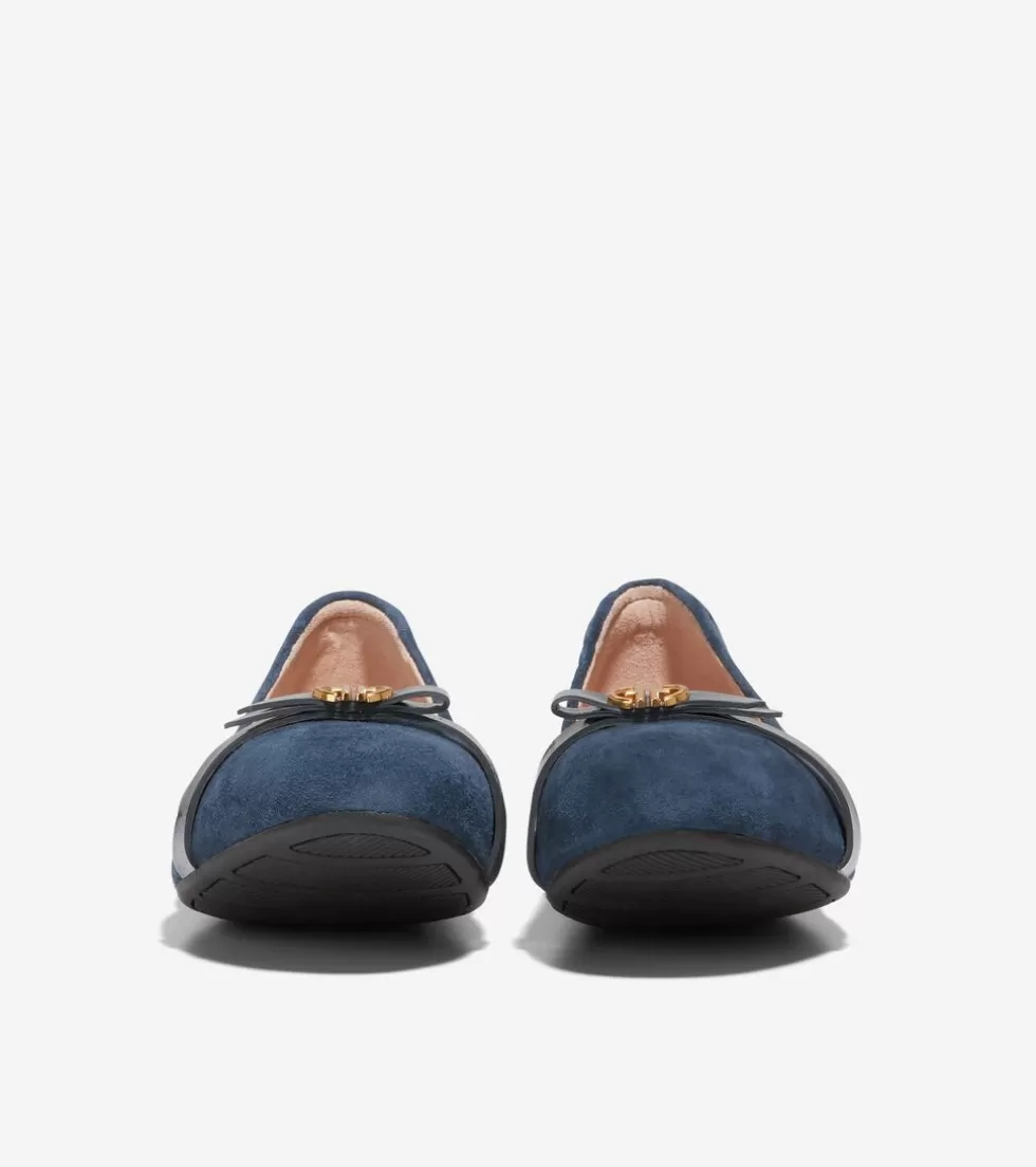Cole Haan FLATS & SLIP-ONS^Women's Tova Bow Ballet Flats NavyBlazer