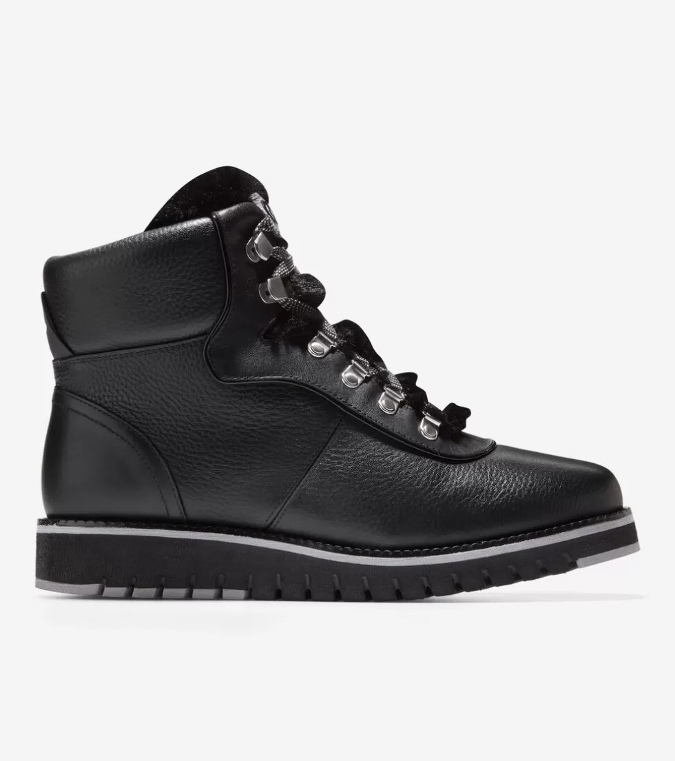 Cole Haan BOOTS^Women's ZERØGRAND Explore Upstate Waterproof Hiker Boots Black
