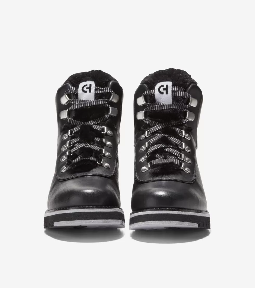 Cole Haan BOOTS^Women's ZERØGRAND Explore Upstate Waterproof Hiker Boots Black