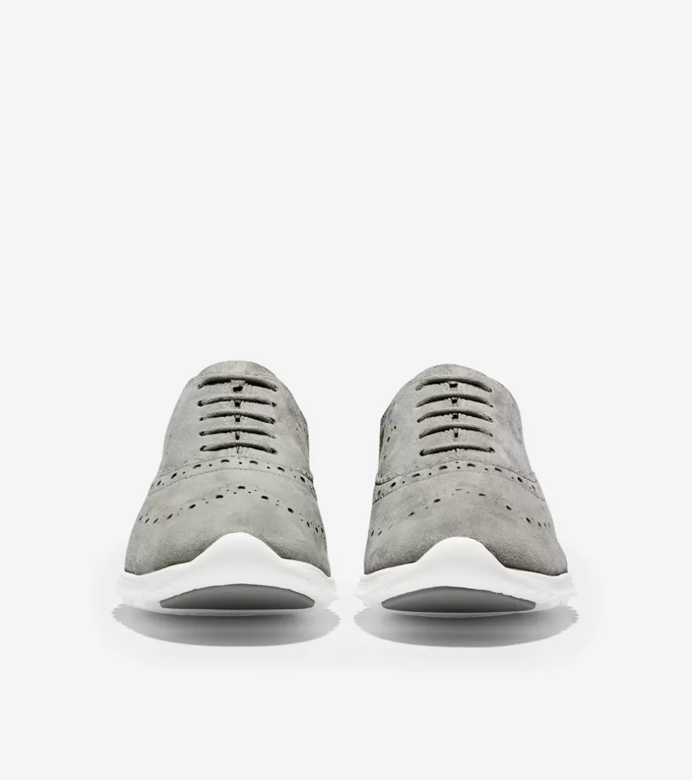 Cole Haan OXFORDS^Women's ZERØGRAND Wingtip Oxfords IronstoneSuede-opticWhite
