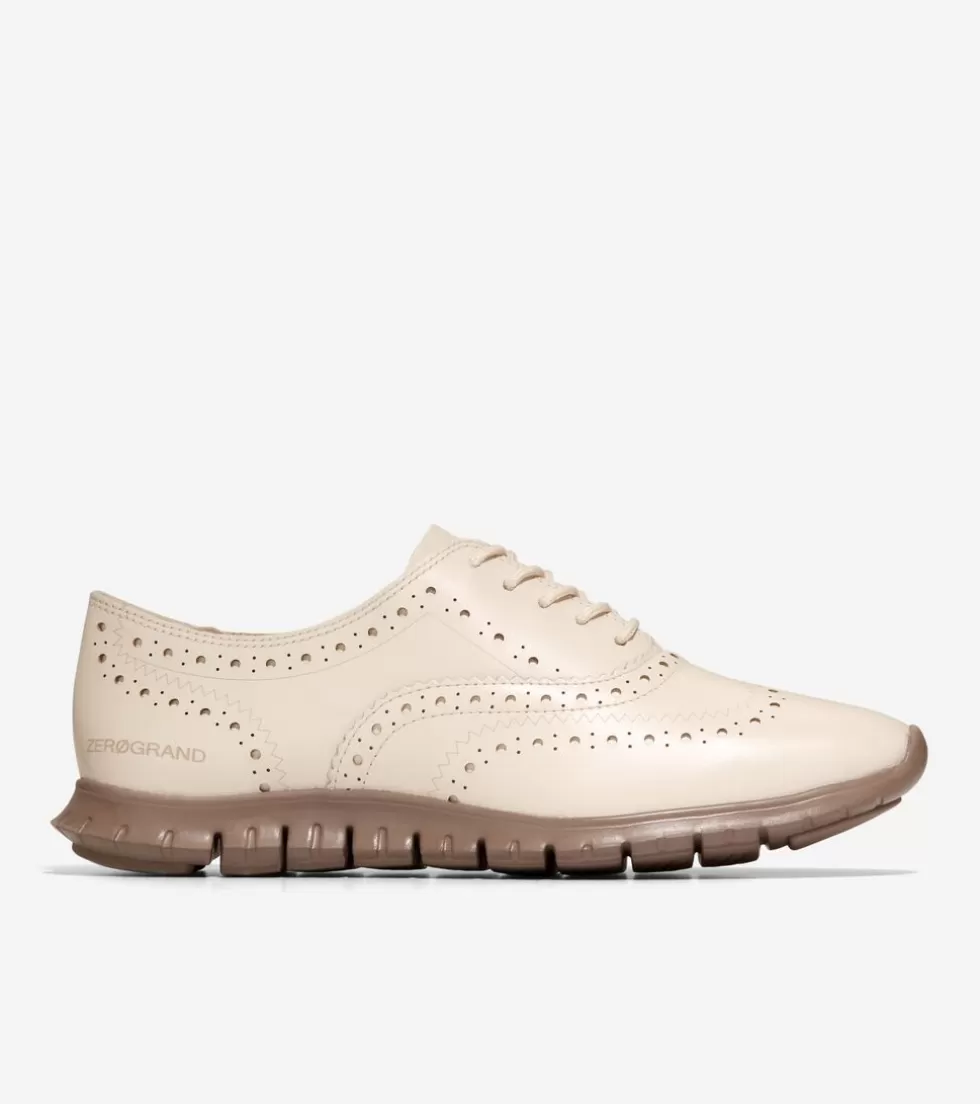 Cole Haan OXFORDS^Women's ZERØGRAND Wingtip Oxfords Birch-IrishCoffee
