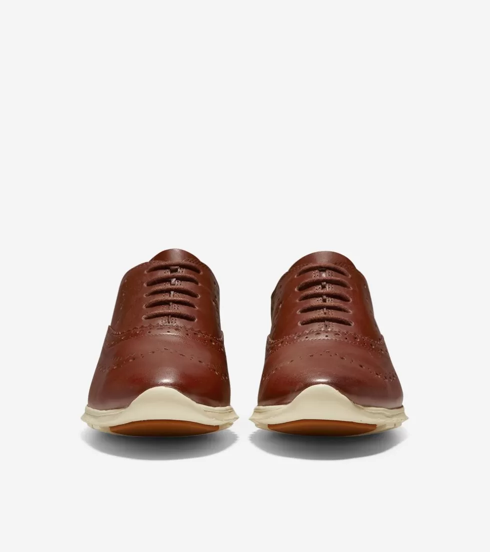 Cole Haan OXFORDS^Women's ZERØGRAND Wingtip Oxfords WoodburyLeather-ivory